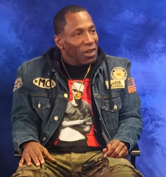 Darryl Buchannan on the set of his show, Real Talk TV.