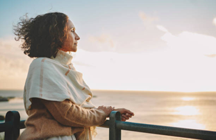 Woman reflecting